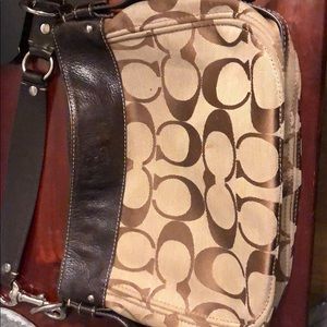 Coach tan and brown purse